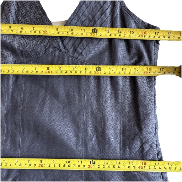 Ben Sherman Charcoal Brown Babydoll Bra‎ Dress L Pleated Skater Tradwife Preppy - Picture 6 of 11